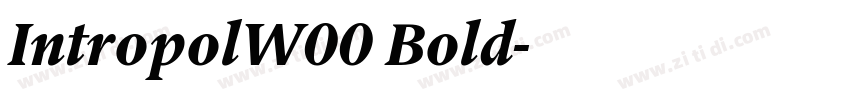 IntropolW00 Bold字体转换